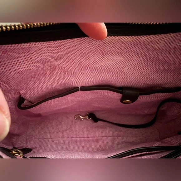 Dooney & Bourke Crocodile Leather Hobo Shoulder Bag Cognac - Picture 11 of 14